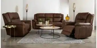 Canterbury 3 piece 3 action lounge suite in full leather, andes spice