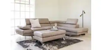 Rochester Lennox corner lounge suite in fabric, beige offer