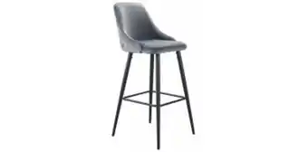 Luna mk2 barchair in velvet, grey