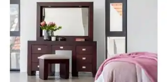 Rochester Layla dressing table with mirror, walnut offer