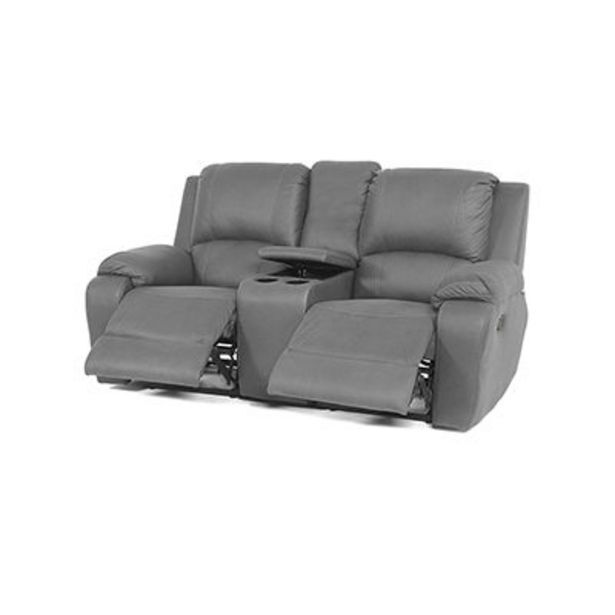 Lyla 2 seater recliner with console offer at Discount Decor