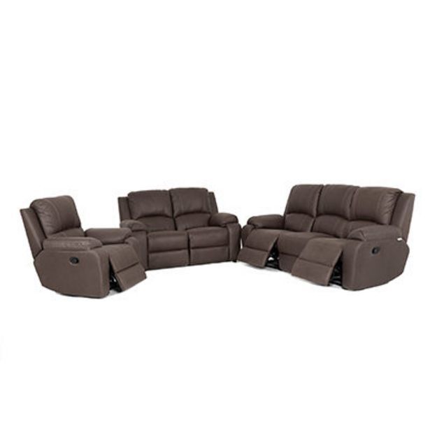 Lyla 3 action recliner lounge suite offer at Discount Decor
