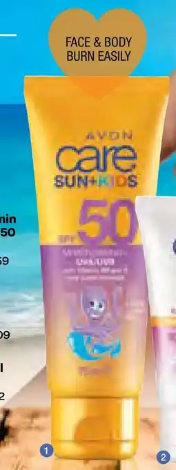 AVON Kids Multi-Vitamin Sun Cream SPF 50 75ml offer