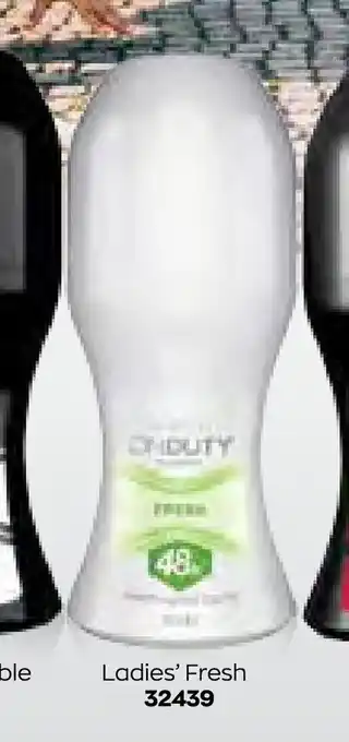AVON Ladies' Fresh On Duty Anti Perspirant Roll-on Deodorant offer
