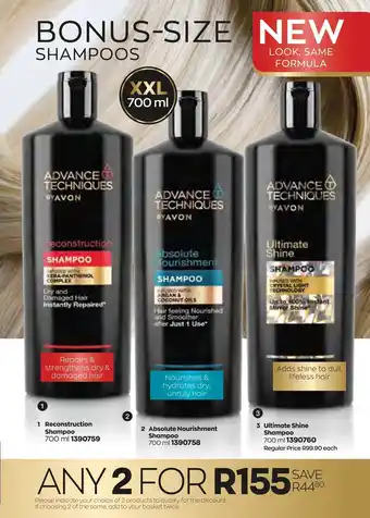 AVON Advance Techniques Shampoo 700ml offer