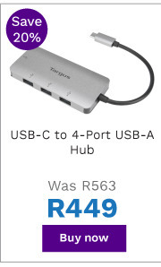 First Shop Targus USB-C To 4 Port USB-A Hub offer