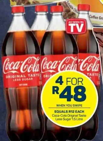 Pick n Pay Coca-Cola Original Taste Less Sugar 4 x 1.5L offer