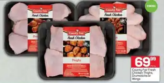 Pick n Pay Country Fair Fresh Chicken Thighs, Drumsticks or Wings offer