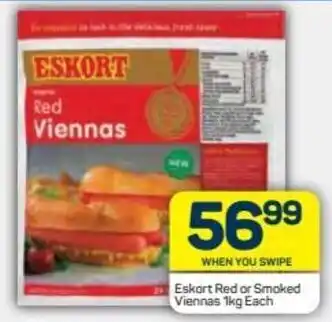 Pick n Pay Eskort Red or Smoked Viennas 1kg offer