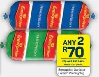 Pick n Pay Enterprise Garlic or French Polony 2 x 1kg offer
