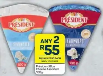 Pick n Pay Président Blue cheese Assorted 2 x 100g offer