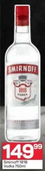 Pick n Pay Smirnoff 1818 Vodka 750ml offer
