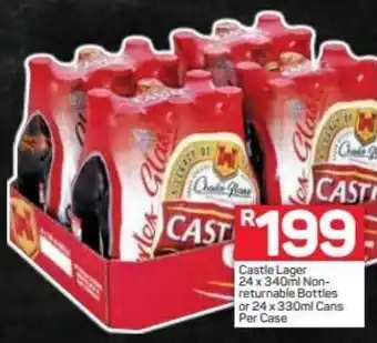 Pick n Pay Castle Lager 24 x 340ml Bottles or 24 x 330ml Cans offer