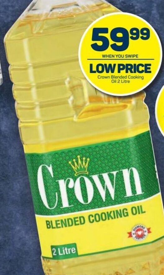 Crown Blended Cooking Oil 2L offer at Pick n Pay