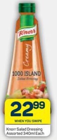 Pick n Pay Knorr Salad Dressing Assorted 340ml offer