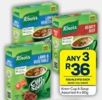 Pick n Pay Knorr Cup a Soup Assorted 3 x 4 x 80g offer
