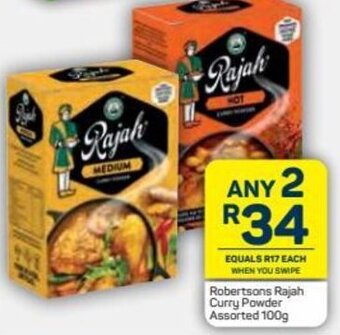 Pick n Pay Robertsons Rajah Curry Powder Assorted 2 x 100g offer