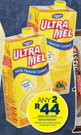 Pick n Pay Danone Ultra Mel Custard Assorted 2 x 1L offer