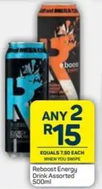 Pick n Pay Reboost Energy Drink Assorted 2 x 500ml offer