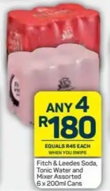 Pick n Pay Fitch & Leedes Soda, Tonic Water and Mixer 4 x 6 x 200ml offer