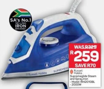 Pick n Pay Russell Hobbs Supremeglide Steam and Spray Iron 2000W offer