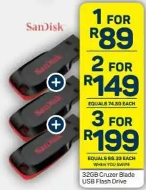 Sandisk Cruzer Blade USB Flash Drive 32GB