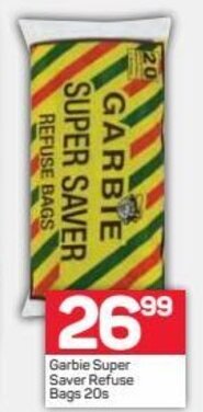 Pick n Pay Garbie Super Saver Refuse Bags 20s offer