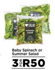 Food Lover's Market Baby Spinach Or Summer Salad-For 3 offer