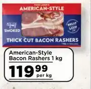 Food Lover's Market American Style Bacon Rashers-1Kg Per Kg offer