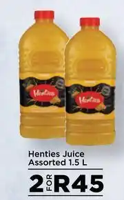 Food Lover's Market Henties Juice Assorted-For 2 x 1.5L offer