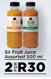 Food Lover's Market Sir Fruit Juice Assorted-For 2 x 500ml offer