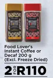 Food Lover's Market Food Lover's Instant Coffee Or Decaf (Excl.Freeze Dried)-For 2 x 200g offer