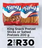 Food Lover's Market King Snack Pretzel Sticks Or Salted Pretzels-For 2 x 200g offer