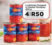 Food Lover's Market La Belinda Chopped Or Peeled Tomatoes-For 4 x 400g offer
