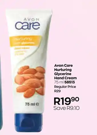 AVON Avon Care Nurturing Glycerine Hand Cream offer