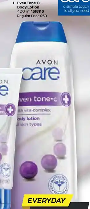 AVON Even Tone-C Body Lotion 400ml offer