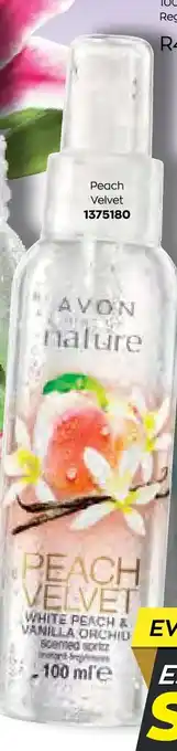 AVON Hint of Nature Scented Spritzes Peach Velvet 100ml offer