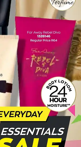 AVON Far Away Rebel Diva Ladies' Perfumed Body Lotion 150ml offer