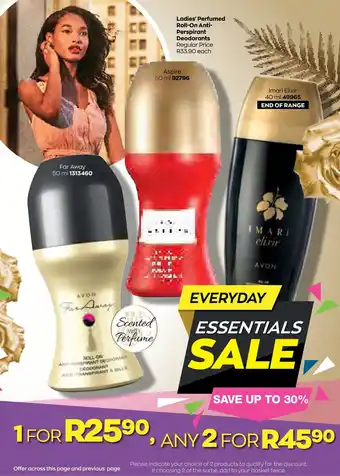AVON Ladies' Perfumed Roll-on Anti-Perspirant Deodorant offer