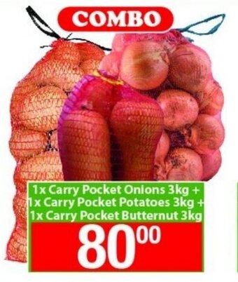 Check Save Carry Pocket Onions / Potatoes / Butternut 3kg offer