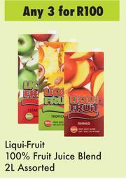 Game Liqui Fruit 100% Fruit Juice Blend Assorted-For Any 3 x 2Ltr offer