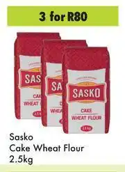 Game Sasko Cake Wheat Flour-For 3 x 2.5kg offer