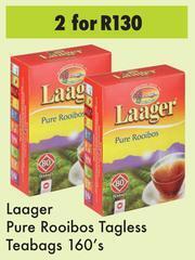 Game Laager Pure Rooibos Tagless Teabags-For 2 x 160's offer