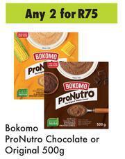 Game Bokomo Pro Nutro Chocolate Or Original-For 2 x 500g offer
