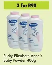 Game Purity Elizabeth Anne's Baby Powder-For 3 x 400g offer