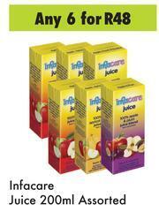 Game Infacare Juice Assorted-For 6 x 200ml offer