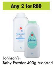 Game Johnson's Baby Powder Assorted-For 2 x 400g offer