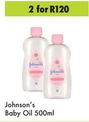 Game Johnson's Baby Oil-For 2 x 500ml offer