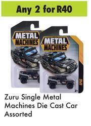 Game Zuru Single Metal Machines Die Cast Car Assorted-For 2 offer