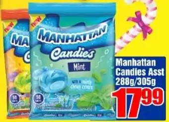 Three Star Cash and Carry Manhattan Candies Asst 288g/305g offer